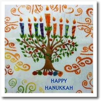 3dRose HT_32033 Hanukkah Menorah Iron-On Transfer