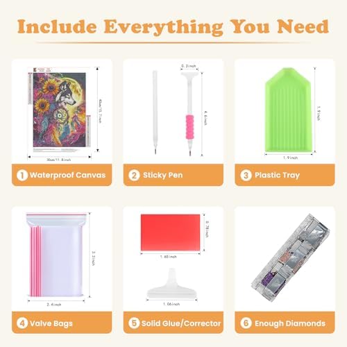 SENQAO Diamond Painting Kit for Adults 12x16 Inch Sunflower Art