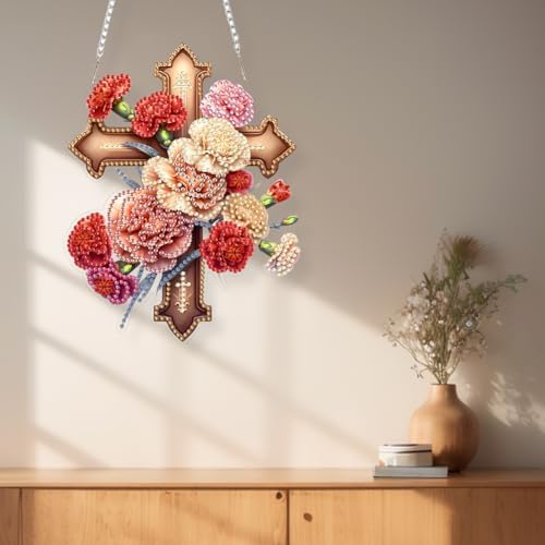 Beautiful Flower Cross Bird Diamond Art Kit 5D DIY