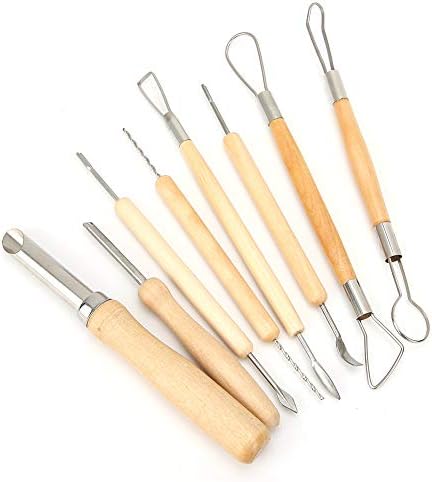 8pcs Ceramic Clay Sculpture Tools Set for Art and Pottery