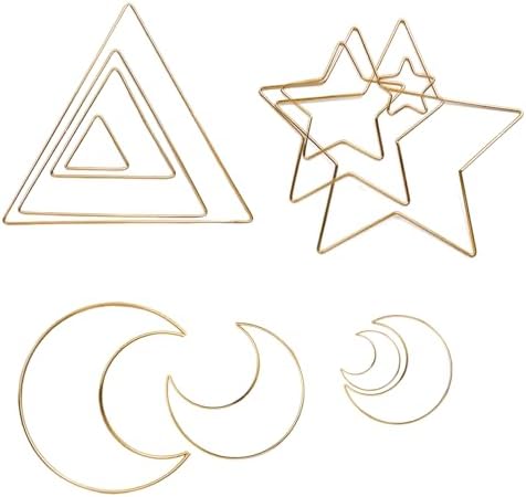 Antrader 12 Pack Gold Dream Catcher Metal Rings