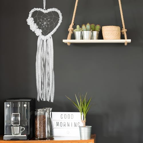 DECHOUS 9Pcs Heart Dream Catcher Rings