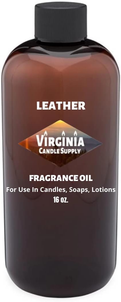 Leather Fragrance Oil 16 oz Bottle for Candles Soap Room Spray