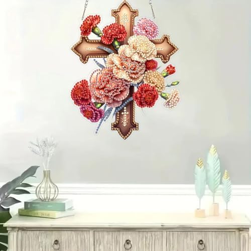 Beautiful Flower Cross Bird Diamond Art Kit 5D DIY