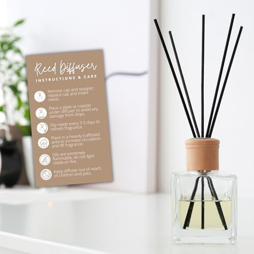 Lashicorn Reed Diffuser Care Cards 50 Pack 2x35 Inch