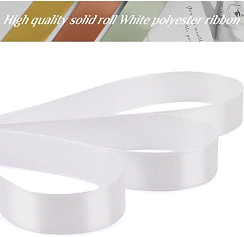 12 Inch White Ribbon for Gift Wrapping and Sewing