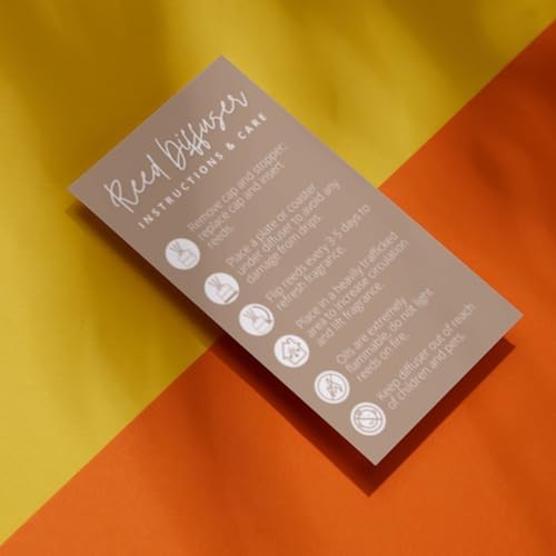 Lashicorn Reed Diffuser Care Cards 50 Pack 2x35 Inch