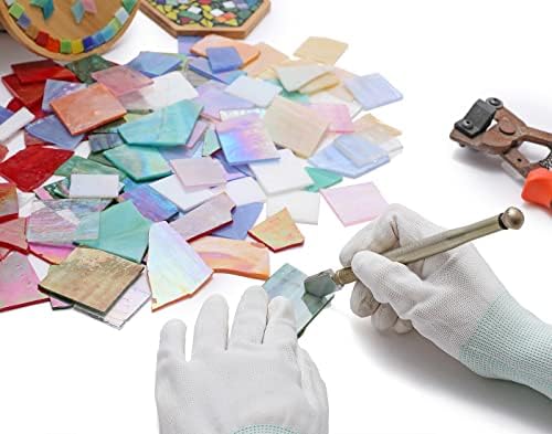 Lanyani Iridescent Stained Glass Mosaic Tiles 1Kg Pack