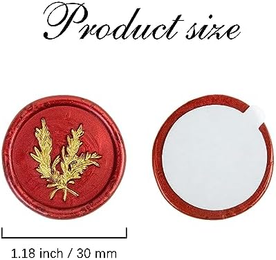 25Pcs Gold Red Wax Seal Stickers for Envelopes and Invitations