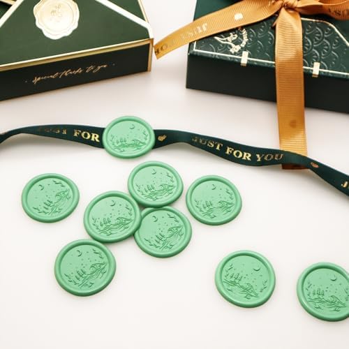 QINGNING Wax Seal Sticker 50Pcs for Envelopes and Invitations