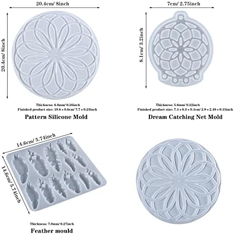 Woohome Dreamcatcher Resin Silicone Molds 3pcs