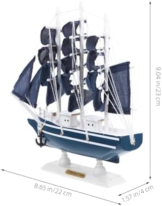 Veemoon Coastal Tabletop Miniature Sailing Boat Wooden Model Ship Decor