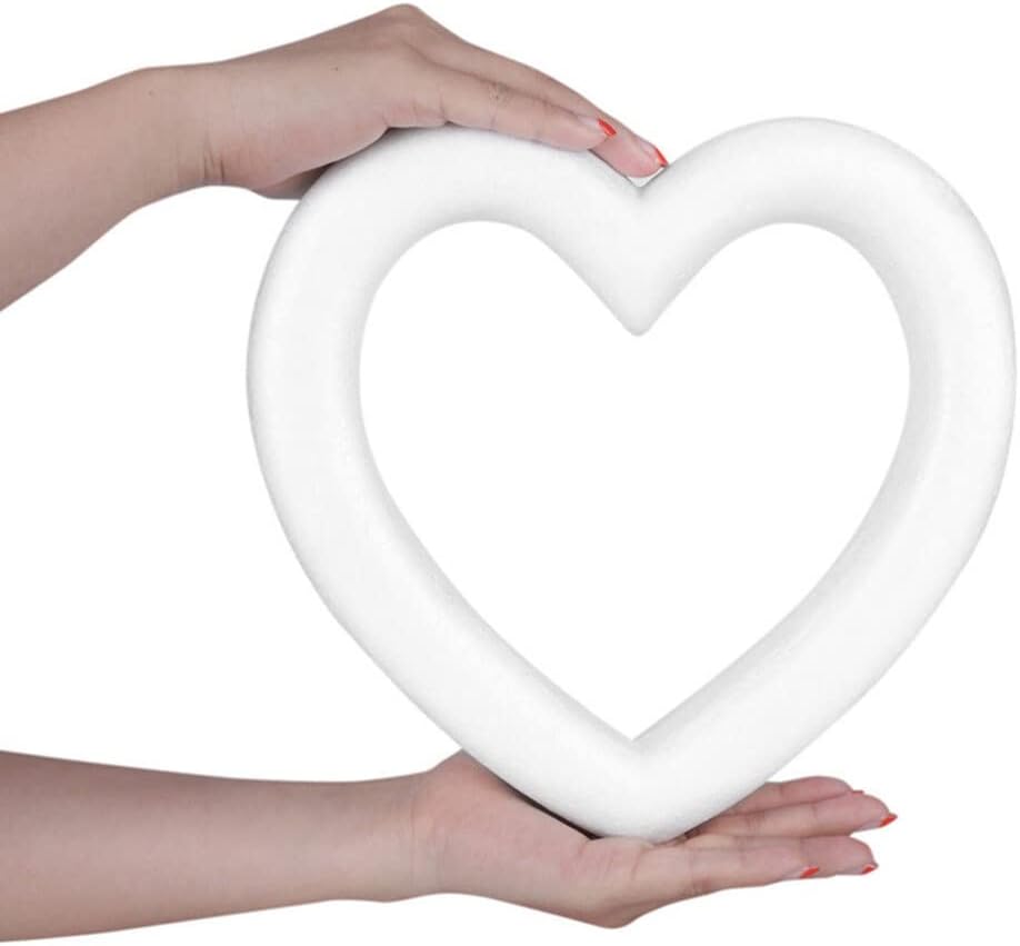 8Pcs Foam Heart Wreath Forms for Crafting