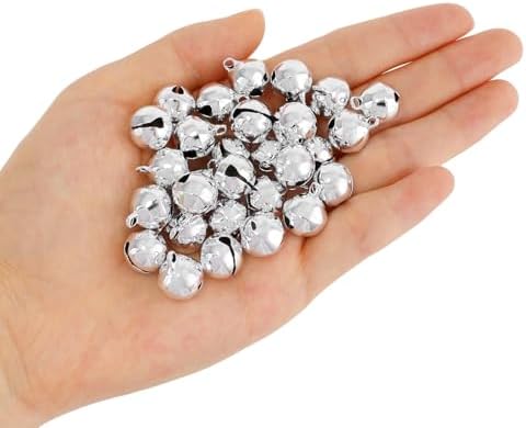 12 Inch Silver Jingle Bells 120 Pcs Craft Decor Items