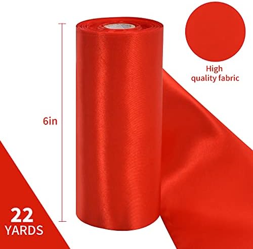 TONIFUL 6 Inch Wide 22Yd Long Satin Ribbon