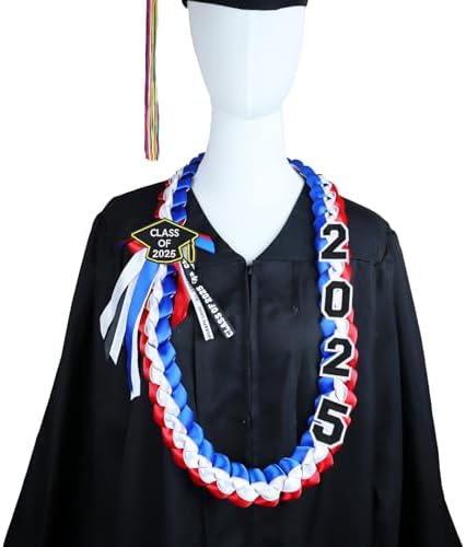 2025 Graduation Honor Ribbon Lei Braided Necklace