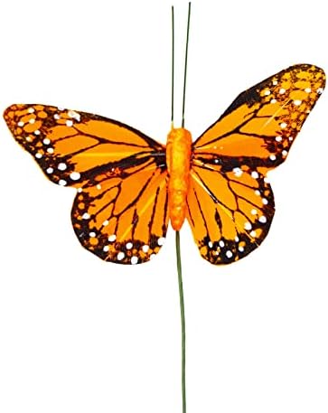 Berfutall Monarch Butterfly Decor Set of 12 with Wire