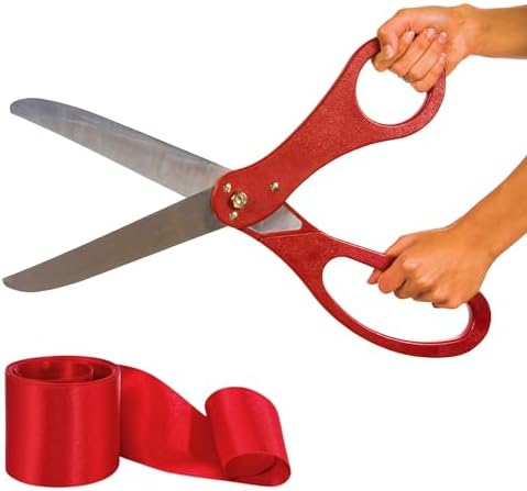 Red Ribbon Cutting Ceremony Kit 20 Inch Scissors
