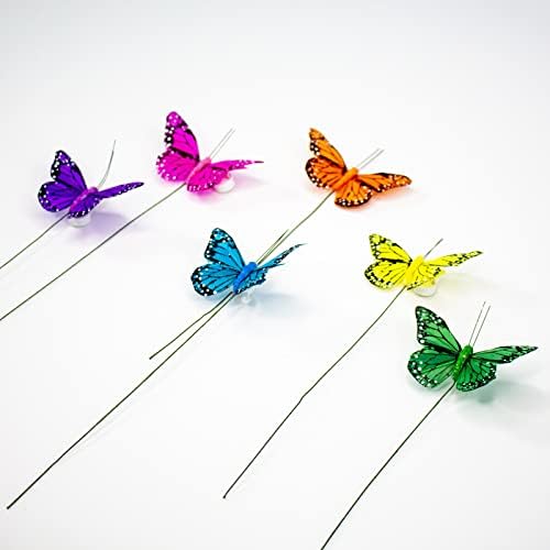 Berfutall Monarch Butterfly Decor Set of 12 with Wire