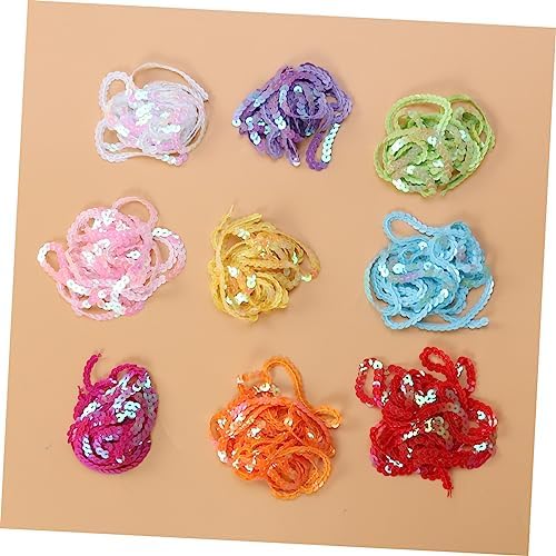 9pcs 6mm Sequin Strips 2 Meter Lace Trim for Wedding Aisle Runner