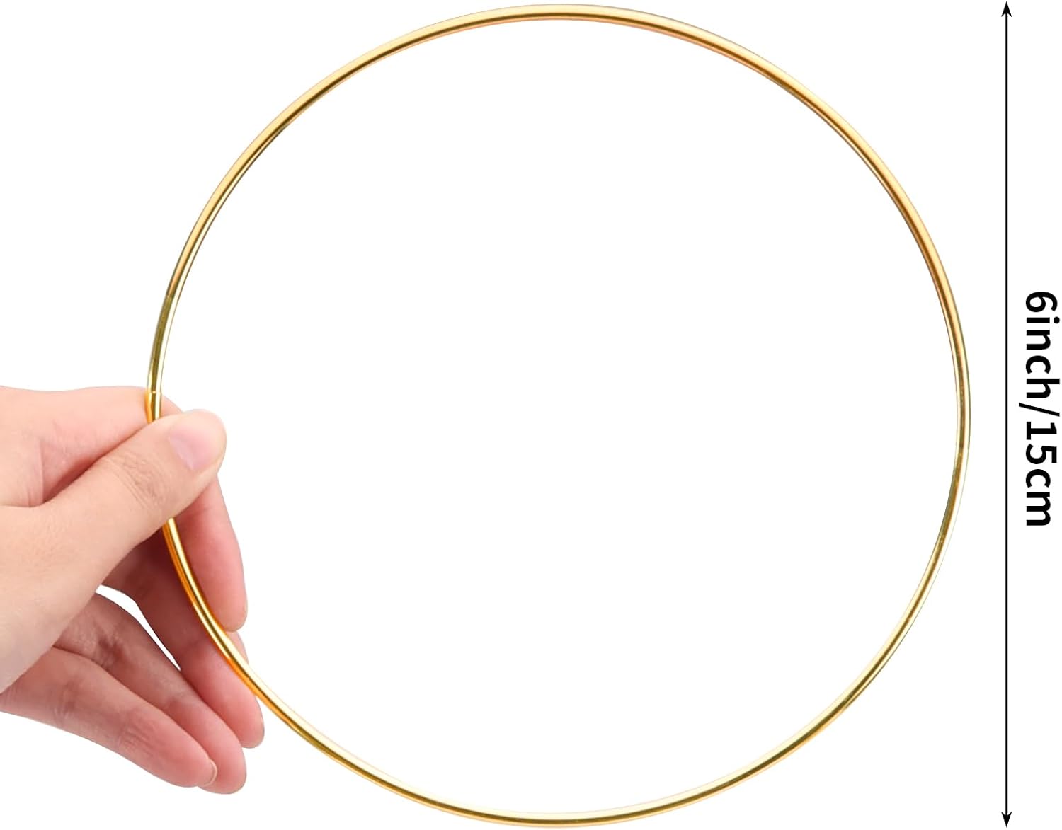 Coceca 10pcs 6 Inch Gold Metal Rings for Crafts