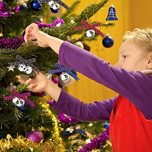 Augshy 50 pcs Jingle Bells 4-5 Inch Silver