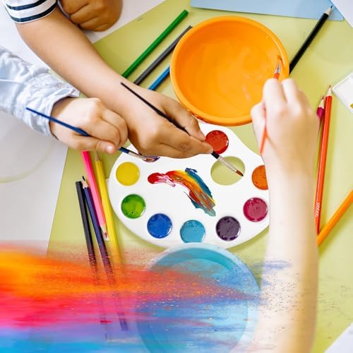 30 Pack 11 Well White Plastic Paint Palettes for Artists