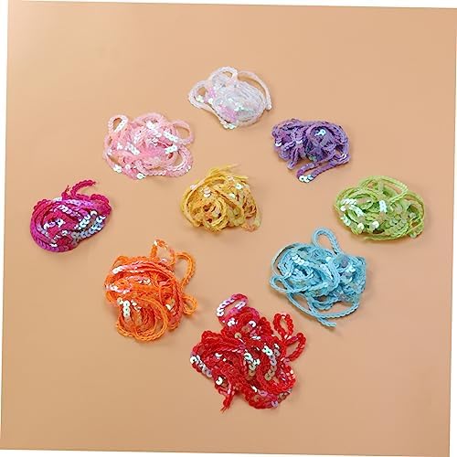 9pcs 6mm Sequin Strips 2 Meter Lace Trim for Wedding Aisle Runner