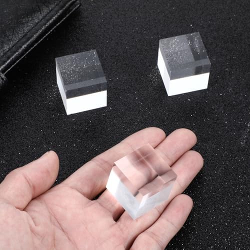 16 Pcs Clear Acrylic Display Blocks for Jewelry and Collectibles