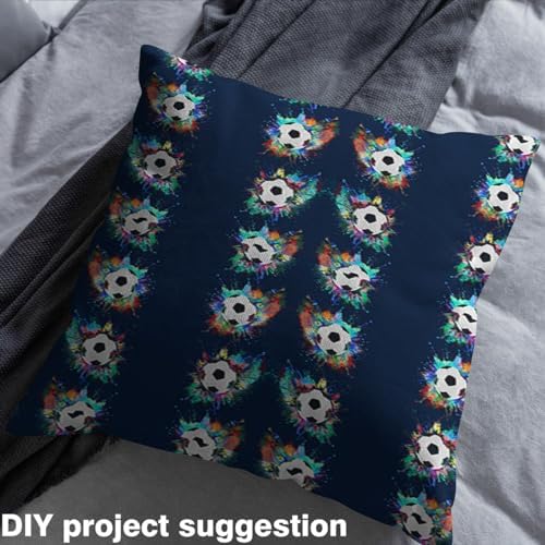 Kids Soccer Ball Pattern Waterproof Fabric by the Yard
