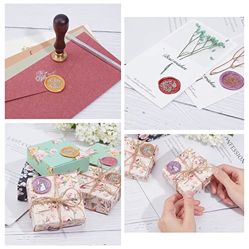 CRASPIRE Castle Wax Seal Stamp with Wooden Handle