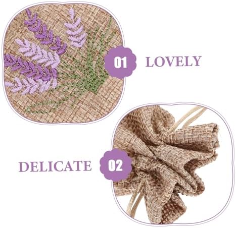 Cabilock 12pcs Lavender Sachet Bags Drawstring Empty Packaging Pouches