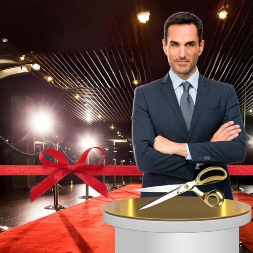 Gold Ribbon Cutting Kit with 11 Inch Scissors