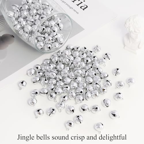 12 Inch Silver Jingle Bells 120 Pcs Craft Decor Items