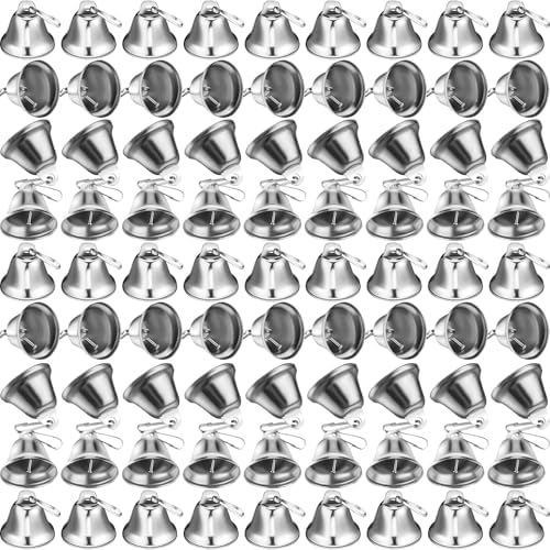 Shimeyao 100 pcs Jingle Bells with Spring Hooks for Crafts
