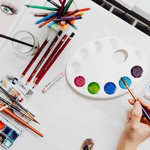 30 Pack 11 Well White Plastic Paint Palettes for Artists