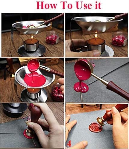 Custom Wedding Wax Seal Stamp Set with Rosewood Handle