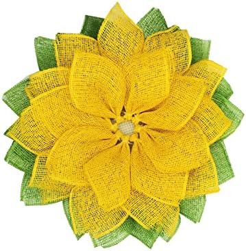 Tyoungg 3 Rolls Poly Burlap Mesh Kit for Sunflower Wreath DIY
