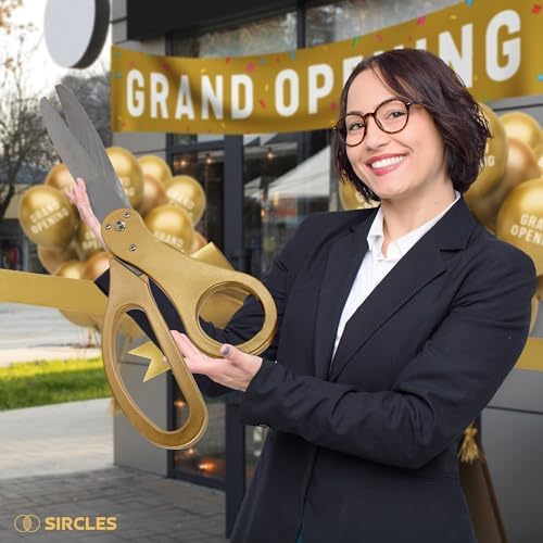 SIRCLES Grand Opening Ceremony Kit - Giant Scissors Ribbon Banner Balloons Banner Rope