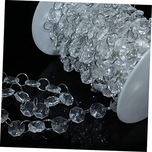 NUOBESTY 10m Bead Curtain 14mm Acrylic Clear Beads