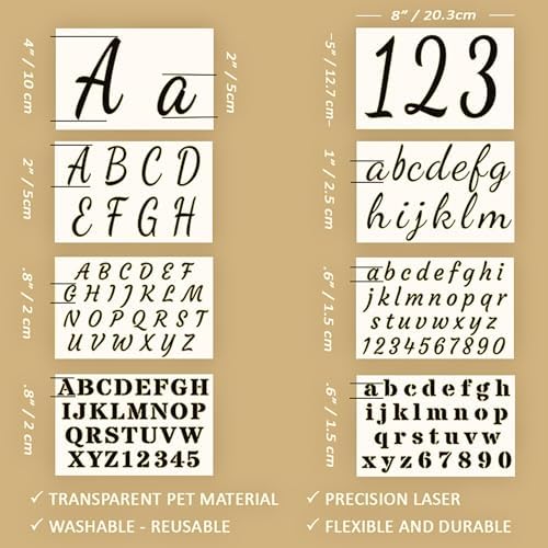 DLY Lifestyle 50 Pc Reusable Stencils for Painting on Wood