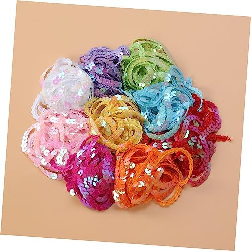 9pcs 6mm Sequin Strips 2 Meter Lace Trim for Wedding Aisle Runner