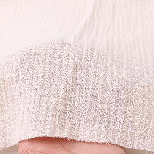 Zsedrut Wrinkle Gauze Fabric Table Runner 1 Yard Beige