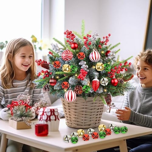 120Pcs Jingle Bells for Christmas and Pet Decorations