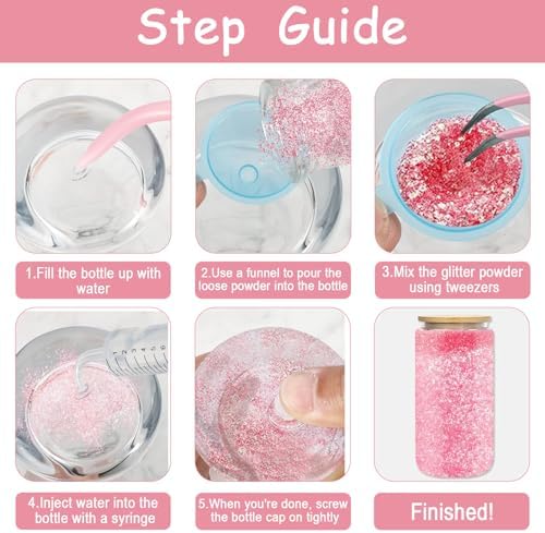 Newivi 15-Piece Snow Globe Tumbler Craft Kit