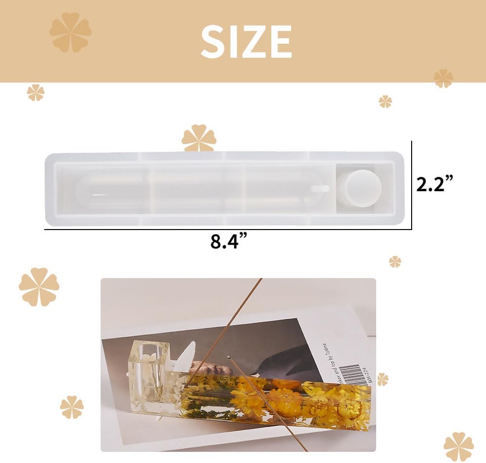 BIGEBO Incense Holder Resin Mold for DIY Crafts