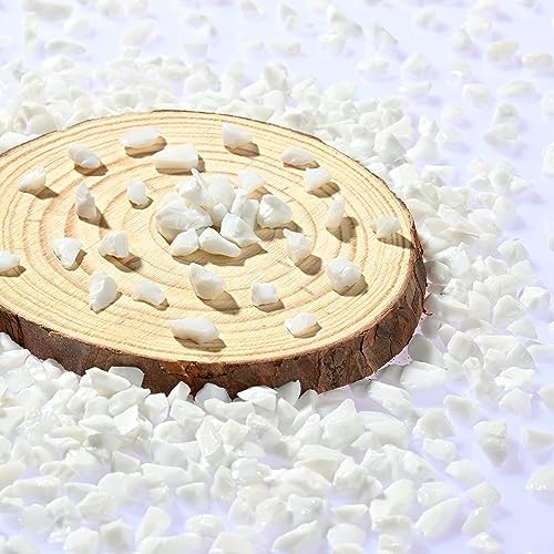 White Sea Glass Chips 3-6mm Crushed Glass for Resin Art