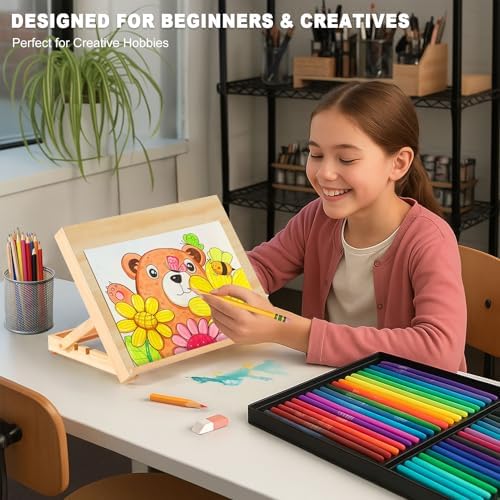 Adjustable Tabletop Easel for Painting and Sketching