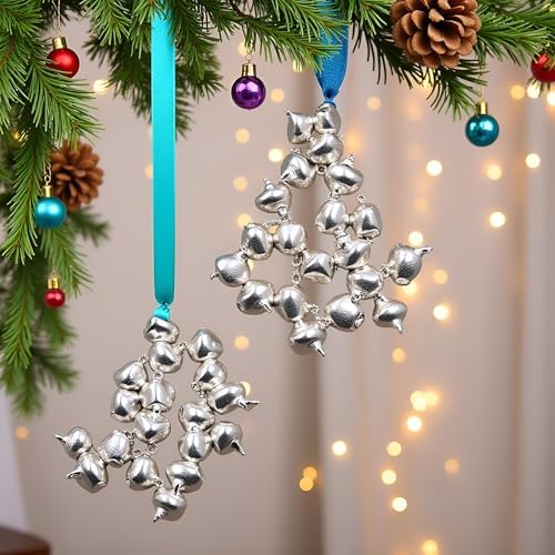 100Pcs Silver 6mm Jingle Bells for Crafts and Decorations