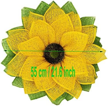 Tyoungg 3 Rolls Poly Burlap Mesh Kit for Sunflower Wreath DIY